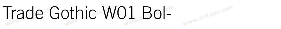 Trade Gothic W01 Bol字体转换